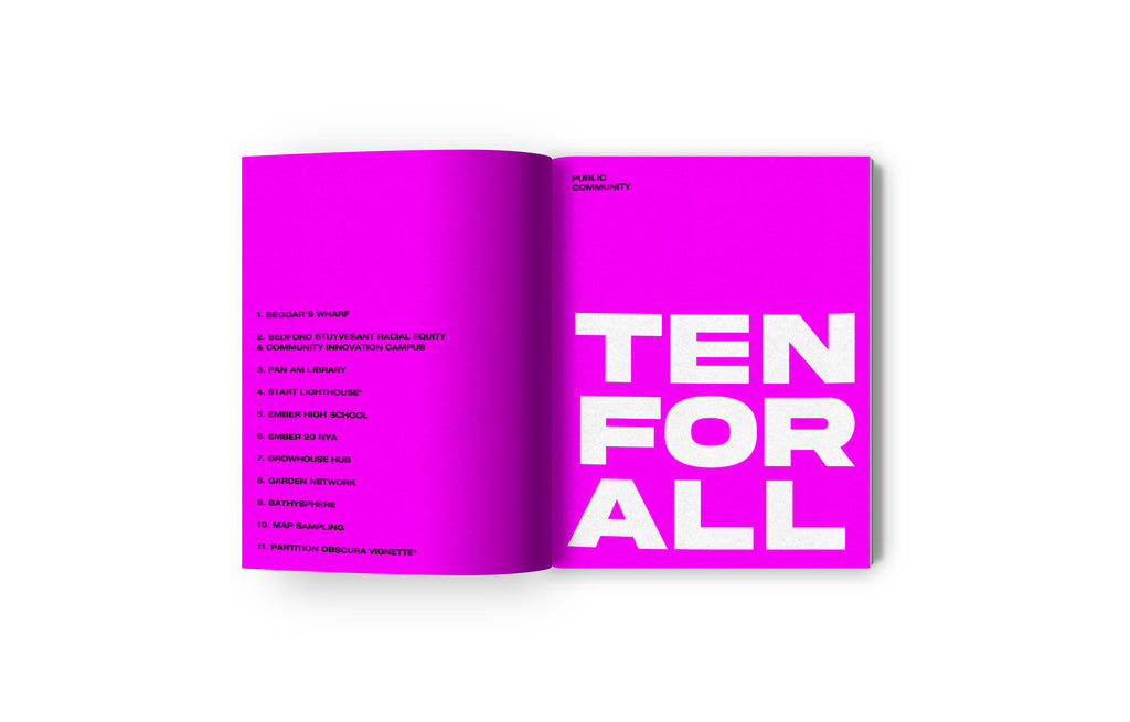 <strong>TEN TO ONE AND TEN FOR ALL </strong> <br> BUILDING COMMUNITIES <br> FROM AN ARCHITECTURAL<br> DESIGN PRACTICE - Oscar Riera Ojeda Publishers