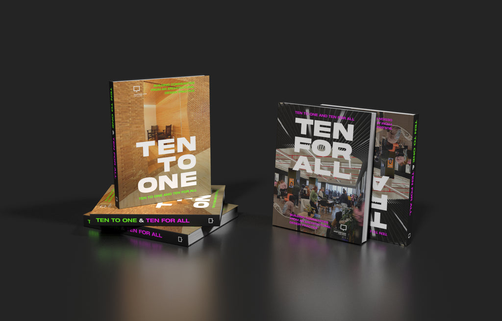 <strong>TEN TO ONE AND TEN FOR ALL </strong> <br> BUILDING COMMUNITIES <br> FROM AN ARCHITECTURAL<br> DESIGN PRACTICE - Oscar Riera Ojeda Publishers